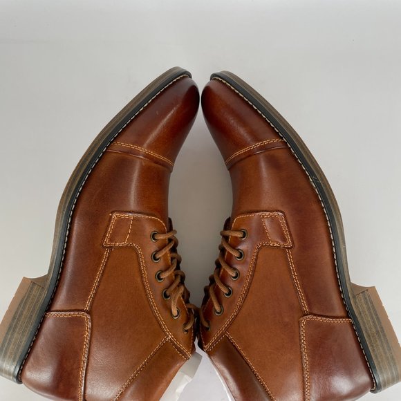 Kunsto  Genuine Leather Oxford Boots Men\'s Size 9.5 Brown main image 4